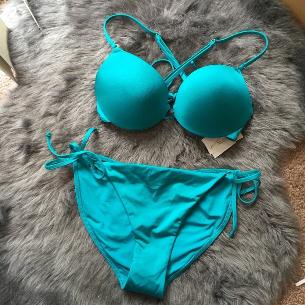 NWT Topshop teal blue bikini set-DA5